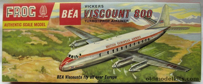 Frog 1/96 Vickers Viscount 800 - BEA, F352 plastic model kit